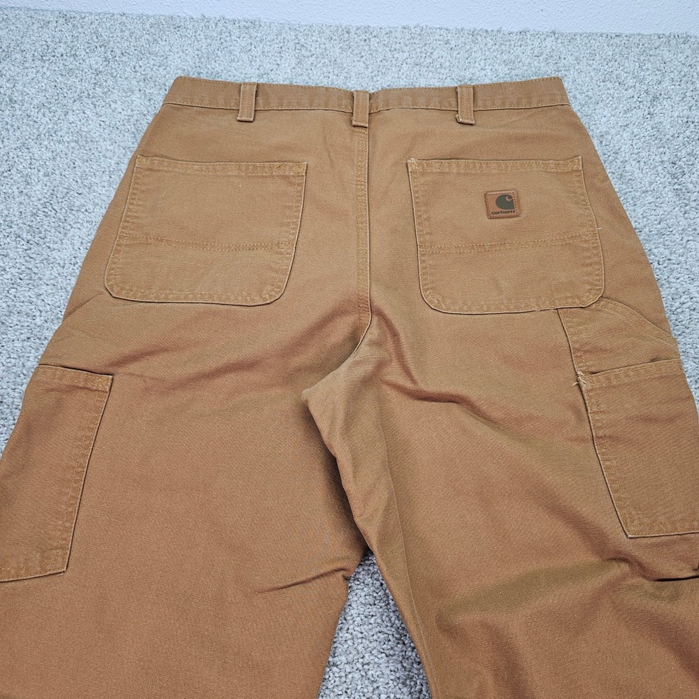 Carhartt Mens 32x31 Brown Dungaree Fit Canvas Work Pants‎ Loose Fit - Picture 8 of 8
